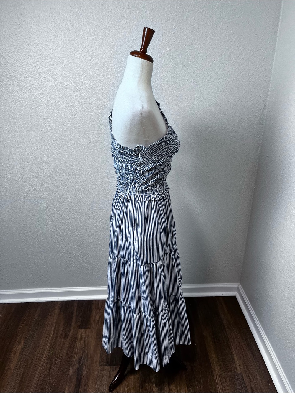Sea New York Axelle Stripe Blue One Shoulder Dress Size XS - Picture 3 of 7
